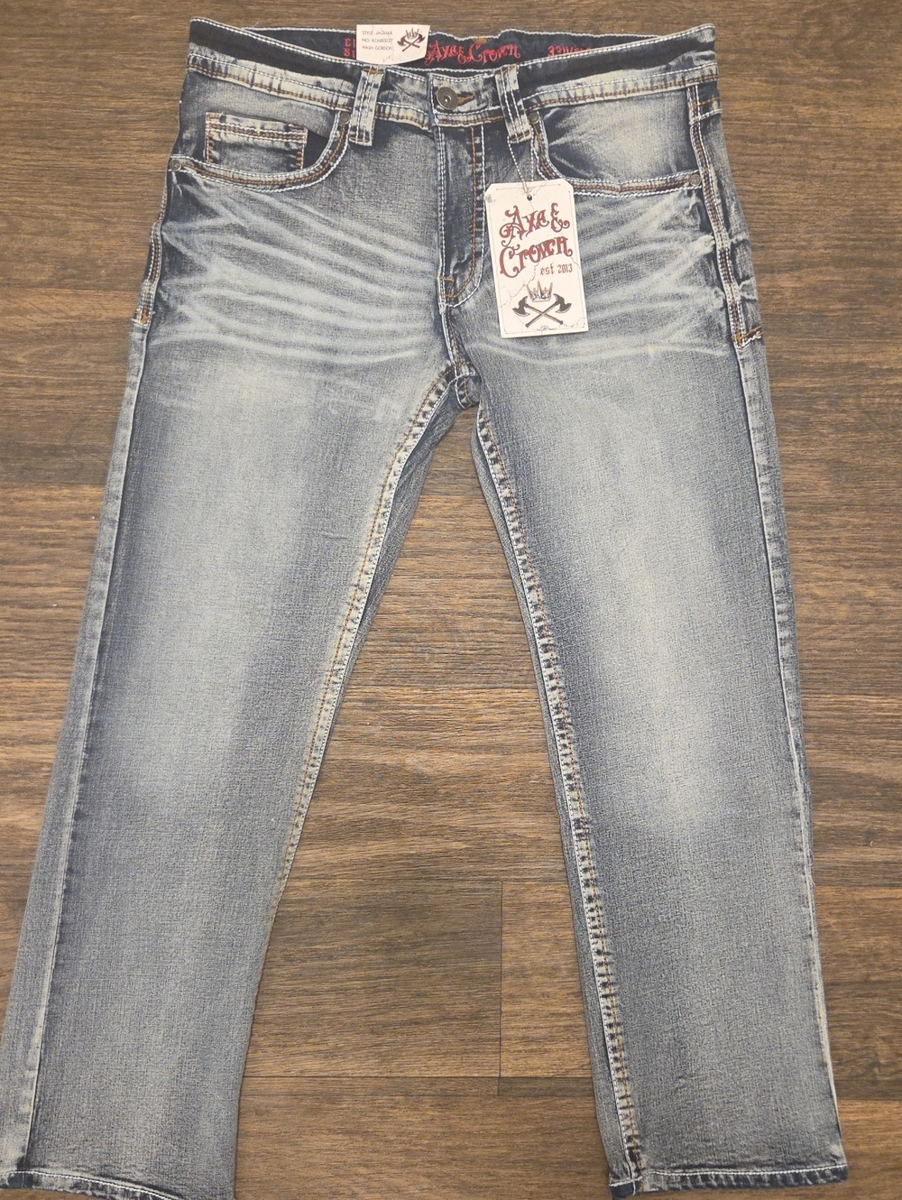 Axe & Crown Light Blue Slim-Straight Jeans for Men